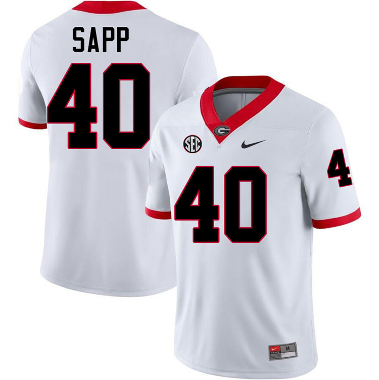 Theron Sapp Georgia Jersey,University Of Georgia Bulldogs Football Jersey,Uniforms,Gears-White